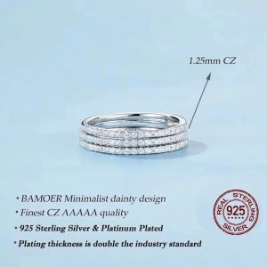 925 Sterling Silver CZ Eternity Ring