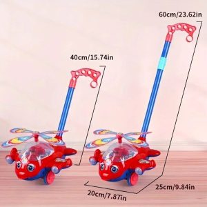 Interactive Airplane Baby Walker with Push Handle
