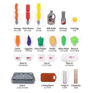 Kids Pretend Play Kitchen Utensil Set