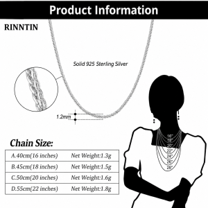 925 Sterling Silver Chopin Chain Necklace