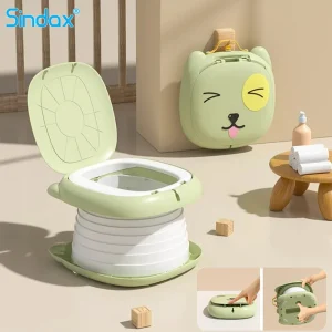 Children's Folding Toilet Baby Portable Travel Toilet Car Sealed Anti-odor Children's Potty Bathroom for Baby Children Kids ﻿