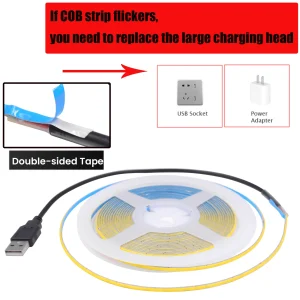 USB COB LED Strip Light 5V