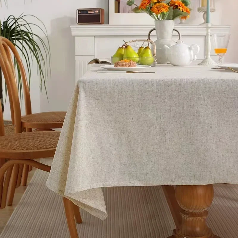 Linen Cotton Washable Tablecloth for Wedding Home Party Dining Banquet Decoration Flax Fabric Table Cloth Luxurious Table Cover - Image 4