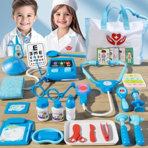 37-Piece Children's Role-Playing Set, Pretend Play Doctor Toys, Unisex, Multiplayer Party Game Toys, as Birthday Gifts, Christmas Gifts, Halloween Gifts, Holiday Costumes