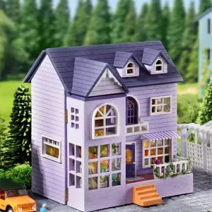 Mini Dollhouse Kids Wooden Miniature Dollhouses Kit Gift Toys Roombox Doll House Furniture Box Theatre Toy For Children Birthday