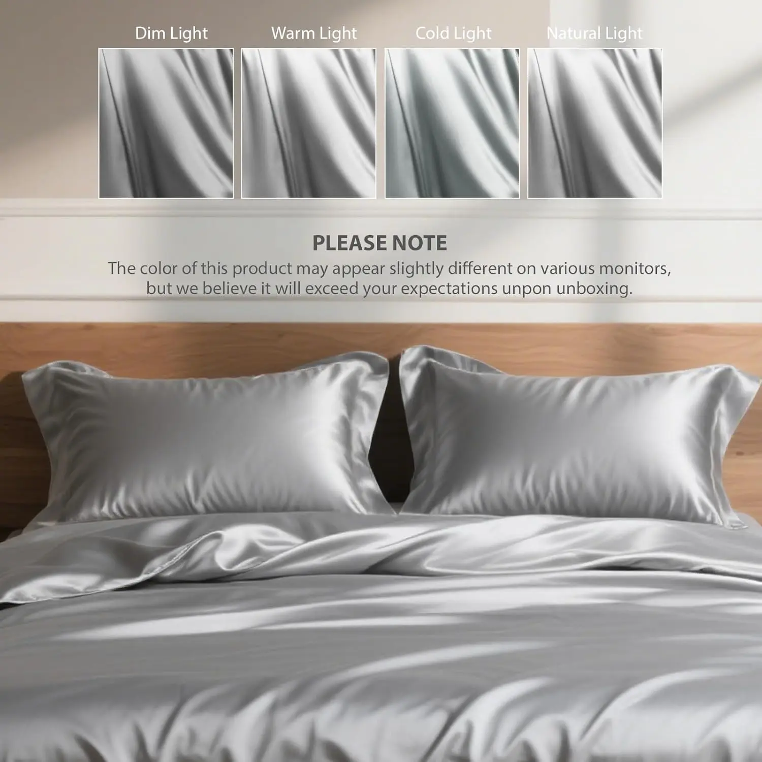 Premium Silk Bedding Set Solid Color Satin Duvet Cover Set Soft Bed Sheet Pillowcases For Bedroom All Sizes King Queen Full Twin - Image 6