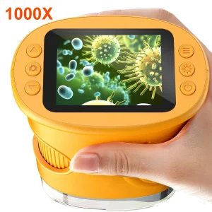1000X Rechargeable Kids Microscope Full HD 1080P 2.0'' Screen Handheld Pocket Digital Magnifier Microscopes Portable Edu Gifts