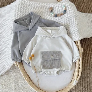 Baby Hoodie Romper with Pocket