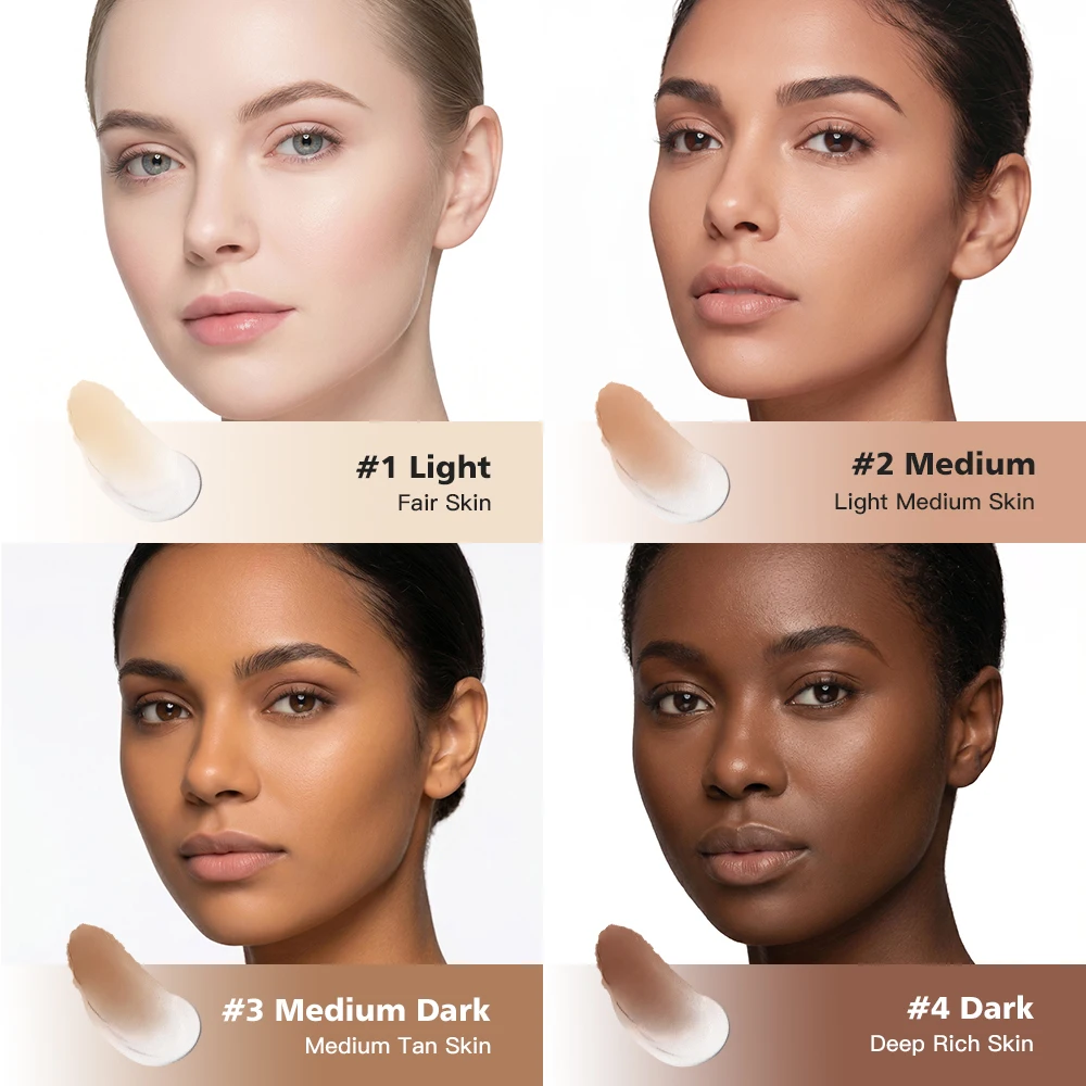 Color Changing Foundation Auto Skin Tone Matching 12H Long Lasting Light Medium Coverage Natural Dewy Face Makeup - Image 2