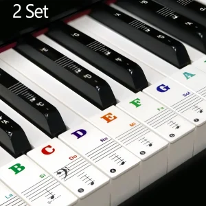 Piano Keyboard Note Stickers Set