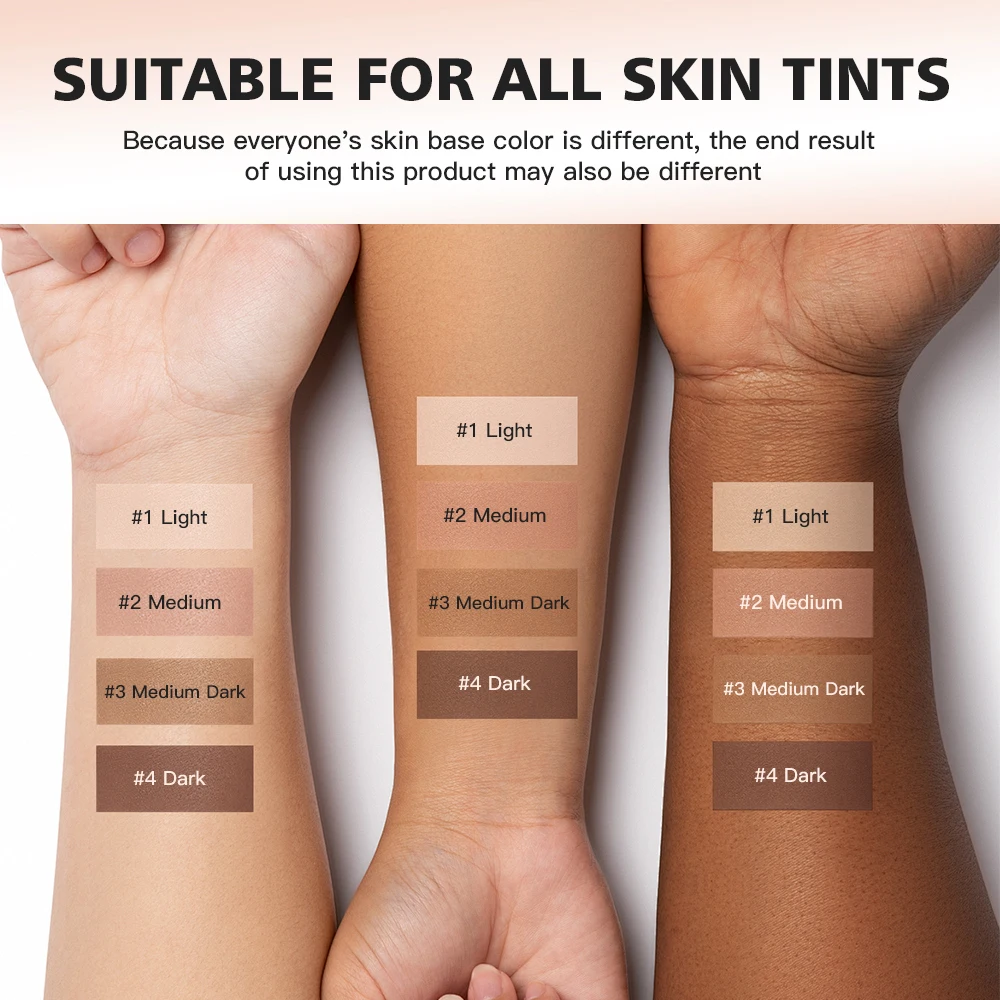 Color Changing Foundation Auto Skin Tone Matching 12H Long Lasting Light Medium Coverage Natural Dewy Face Makeup - Image 4