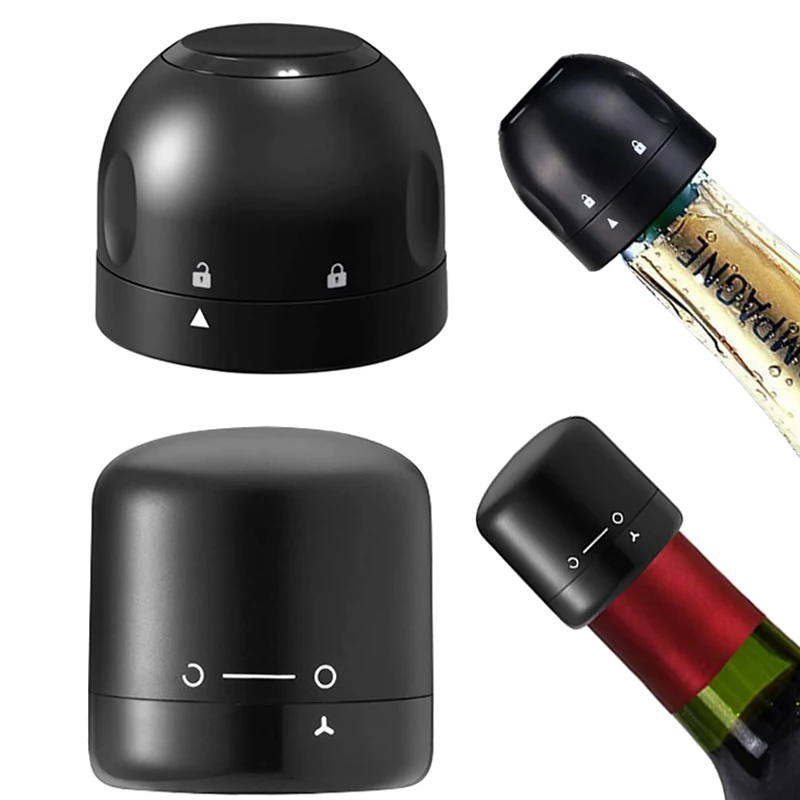 Vacuum Red Wine Bottle Cap Stopper Silicone Sealed Champagne Bottle Stopper Reusable Retain Freshness Wine Plug Bar Party Tools