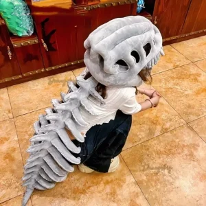 3D Dinosaur Skeleton Plush Toys Funny Novelty Dinosaur Skeleton Cos Props Unique Soft Dinosaur Skeleton Costume Set Children