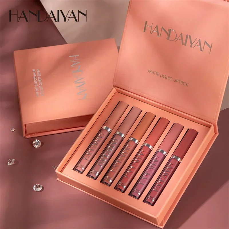 6pcs/1pcs Waterproof Lipgloss Makeup Lightweight Matte Lip Cosmetics Long Lasting Velvet Lipstick Moisturizing Sexy Lips Makeup - Image 3