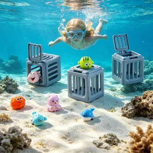 Underwater Diving Pool Toys Floating Animals Rescue Toy Set Summer Water Fun Games for Boys Girls Swimming Pool Accessories
