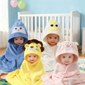 Ultra-Soft Baby Hooded Bath Towel