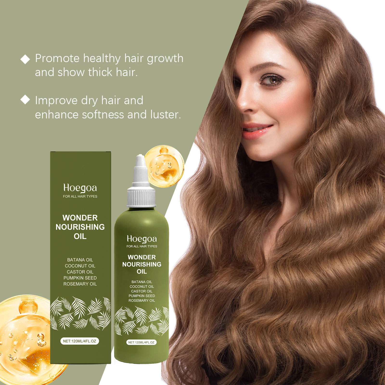 Batana Dense Hair Oil Hair Growth Prevent Hair Loss Repair Split Ends Damgaed Dry Soothing Scalp Strengthen Hair Regrowth Serum - Image 6