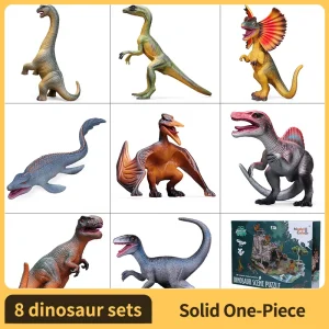 Dinosaurs Toy with Tyrannosaurus Rex & Spinosaurus Animal Figurines - Educational Play Collection for Kids, Children's Day Gift