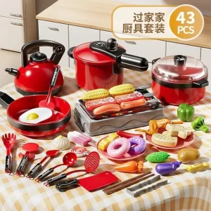 Children's Home Kitchen Utensils Baby Kitchen Toys Puzzle Set 3 to 6 Years Old Simulated Cooking Girl's Birthday Gift