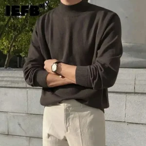 Men's Mock Neck Knit Pullover