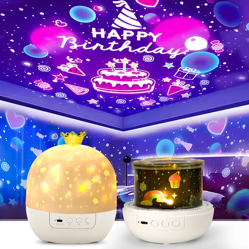 Ocean Night Light Projector,Stars Projector for Ceiling, 360 Degree Rotation Jellyfish Kids Decor Night Light for Birthday Gifts - Image 2