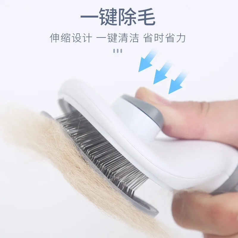 Self-Cleaning Pet Slicker Brush One-Click Cat Dog Hair Remover Professional Grooming Comb for Long/Short Fur Pets Supplies - Image 6