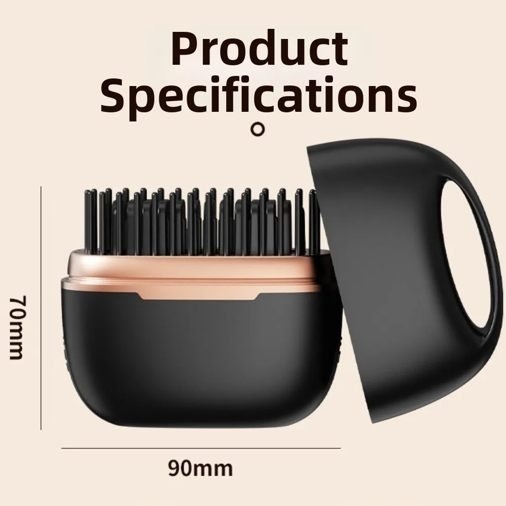 2 in 1 Mini Hair Straightener Portable Rechargeable Cordless Hair Straightener Comb Anti-Scald Shell Hair Styling Brush Hot Comb - Image 6