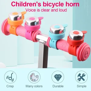 1PC Portable Strap Lovely Baby Scooter Bell Kids Children Bike Bell Strap Bicycle Horn Funny Bike Accessories for Kids Bike Use
