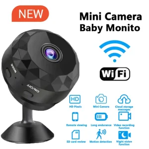 1080P HD Mini WiFi Camera Baby Monitor Indoor Safety Security Surveillance Night Vision Camcorder IP Cam Audio Video Recorder