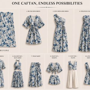 Reimagined Multi-Way Convertible Floral Caftan